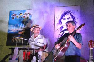Nos deux artistes en pleine action